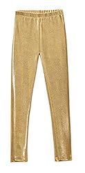 City Threads Girls Leggings Metallic Mermaid Print