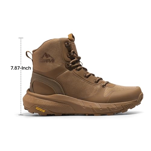 NORTIV 8 Lightweight Military Boots Tactical Safety Boots Men Breathable Anti-skid Police Combat Boots