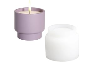 BOOWAN NICOLE Creative Silicone Candle Vessels Mold Handmade Concrete Candle Jar Mould Round Succulent Flower Pot Making Tool (SH0874)