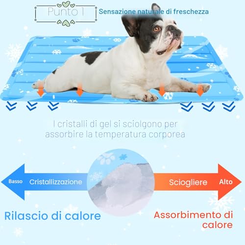 Aisuowa Cooling Mat for Dogs and Cats, Large Cooling Mat with Non-Toxic Gel, Durable and Anti-Scratch