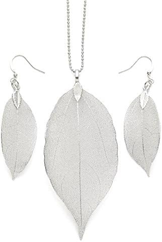 Jewelry Necklace Women Long Chain For Pendant Necklace Silver White Gold Pure Natural Leaf Bohemian Boho Necklace Fashion Gifts Valentine's Day Gifts Birthday Gifts for Women Anniversary Gifts for Her
