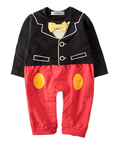 StylesILove Infant Toddler Mickey Inspired Baby Boy Costume Jumpsuit