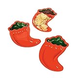 Fiesta Chili Pepper Serving Dishes for Cinco de Mayo - Party Supplies - 12 Pieces