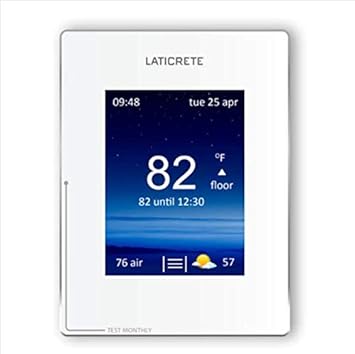 Laticrete Strata Heat Programmable Touchscreen Thermostat For