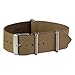 Benchmark Straps 22mm Tan Oiled Leather NATO Watchband (More Colors Available)