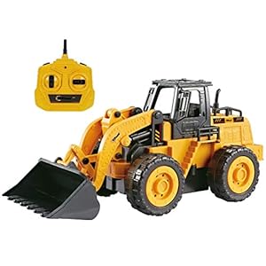 Top Race 5 Channel Fully Functional Remote Control Construction Truck Kids Size Designed for Small Hands (Front Loader)