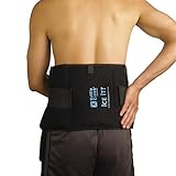 Cold & Hot Therapy System Ice Pack Wrap for Shoulder, Hip, Back, and Abdomen - Ice It!® MaxCOMFORT™ (Extra-Large Design; 9” x 20”) - F30550