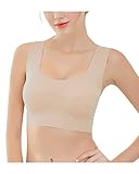 KissLace Women Sports Bra Wire-Free Seamless Padded Comfortable Nude Inside Yoga.
