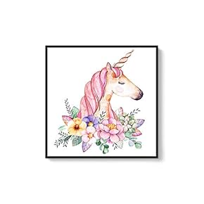 Framed Canvas Wall Art for Living Room, Bedroom Cute Animal Theme Canvas Prints for Home Decoration Ready to Hang - 16x16 inches