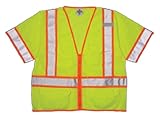 ML Kishigo 1242 Ultra-Cool Polyester Mesh Class 3 Surveyors Vest, Extra Large, Lime