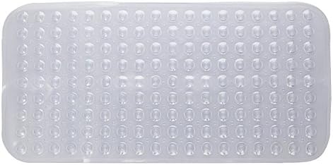 HiSpirit Non-Slip Bathtub Mat Anti-Bacterial Shower Mat,78 * 39CM/31"*15.35", Powerful Suction Cup Gripping,Machine Washable, BPA Free, Non-Toxic, Phthalate free, Latex Free (Clear)