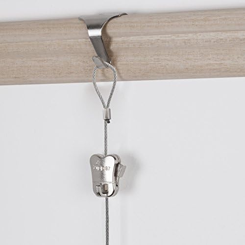STAS Moulding Hook + Steel Cable with Loop 150cm/59inch + STAS Zipper (Silver)