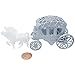 Mini Cinderella Horse & Carriage Coach Set Cake Topper Centerpiece Keepsake - Silver
