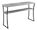 Convenience Concepts X-Calibur Console Table, Faux Birch / Slate Gray Frame