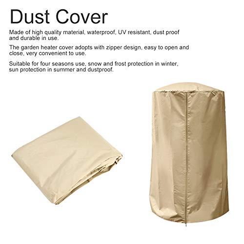 Jeffergarden Protective Cover Waterproof Outdoor Furniture Dust Proof Garden Patio Heater Cover for Home Office