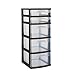 Sterilite 5 Drawer Tower Plastic Space Saving Home Storage Organizer (2 Pack)
