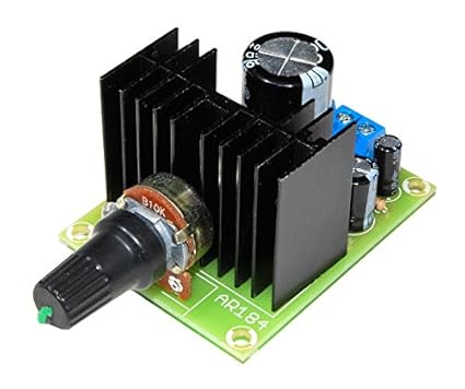 ArliKits AR184 Regelbares Netzteil 1,2V-37V 1.5A Bausatz mit Kühlkörper einstellbar Labornetzgerät grün