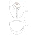 ANZERMIX Womens Detachable Blouse Half Shirts (White,One Size)