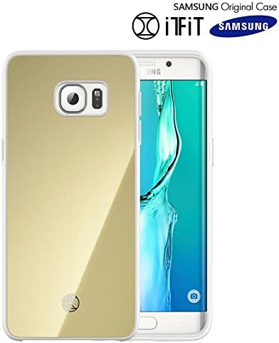 Galaxy S6 Edge+ Case, Original Samsung [LightBack] Slim [Safe Reflect] [Shock Absorbing] Cover [Light Reflection] Hard Mirror Case for Samsung Galaxy S6 Edge Plus - Gold