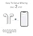 Bluetooth Earbuds, Bluetooth 5.0 Wireless Earbuds Bass HD Stereo Sound Bluetooth headphones, Built-in Mic and Up to 2.5 Hours Playtime(White with Case Skin)
