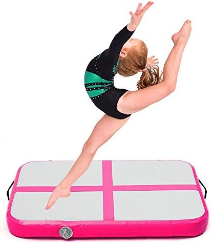 ONXO Inflatable Gymnastics Tumbling Mat Air Floor for Home Use, Beach, Park and Water (Air Board - Pink, 3.28’L1.97W0.33’H(10.60.1m))