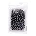 RUBYCA 200Pcs Czech Tiny Satin Luster Glass Pearl Round Beads Beading Jewelry Making 4mm Jet Black