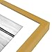 Americanflat 8x10 Picture Frame with Polished Crystal-Clear Glass - Use as 5x7 Frame with Mat or Display 8x10 Photo Without Mat - Signature Collection - Picture Frames for Tabletop and Wall - Gold
