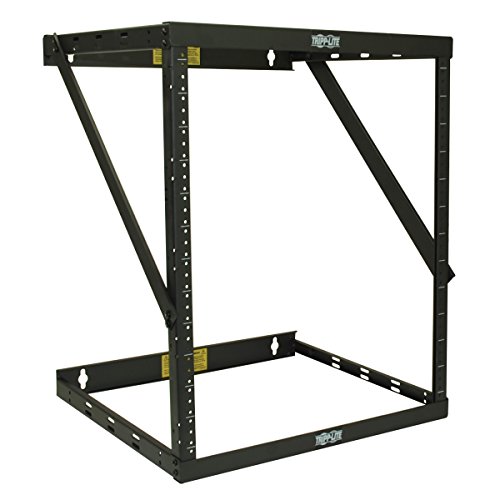 Tripp Lite 8U/12U/22U Expandable Wall-Mount 2-Post Open Frame Rack, Adjustable Network Equipment Rack, Patch Depth, 11.5" Deep (SRWO8U22MD)