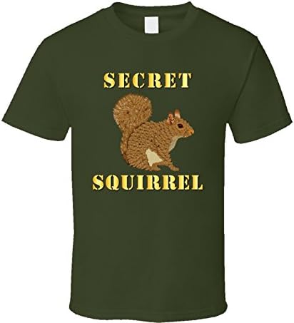 2XLARGE - Emblem - Secret Squirrel With Text T Shirt - Military Green