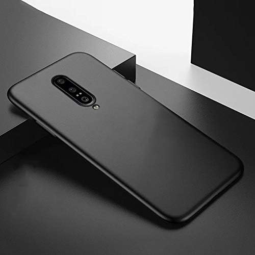 foso(™) flexible thin matte silicone soft tpu back cover case for oneplus 7 pro / 1+7 pro back case (slim black tpu) - Black