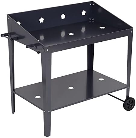 Raised Garden Bed Potting Bench Work Station Plant Storage Shelf 35" x 22"