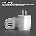 USB Wall Charger, Vogek 3.1A 2-Pack Dual Port USB Wall Charger Universal Power Adapter Compatible with Samsung Galaxy, LG, HTC, Moto, Kindle, MP3, Bluetooth Speaker Headset-White