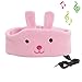 Children Headphone, Kids Music Headphone Headband, Comfortable Volume-Limited Soft Fleece Baby Headphone - (Pink Rabbit)