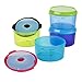 Fit & Fresh Kids' 1-Cup Chilled Containers, Set of 4 Reusable Portion Control Containers with Removable Ice Packs, BPA-Free, Freezer/Microwave/Dishwasher Safe