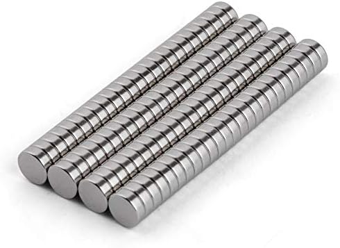 Neodymium Magnet Extra Strong 100 Pcs Cylinder Magnets for Fridge Whiteboard Office Crafts Mini Round Magnetic Circular Disk,6mm×2mm BTLIN