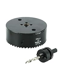 YaeTek Sierra de corona de 4.0 in con brocas de perforación resistentes Arbor,HSS de dos metales M42, corte suave y rápido en madera, plástico, paredes secas, metal fino