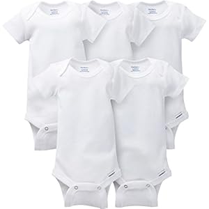 Gerber unisex-baby 5-pack Solid Onesies Bodysuits