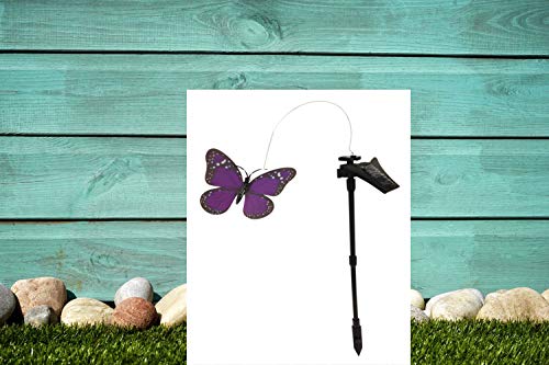 Creative Motion Solar Powered Flickering Monarch Butterfly, Purple