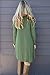 AZOT Women's Long Sleeve Casual Swing T-Shirt Loose Dress Knee Length Dresses