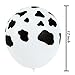 Resinta 80 Pieces 12 Inches Cow Print Balloons Latex Farm Animal Black and White for Birthday Home Craft Decoration