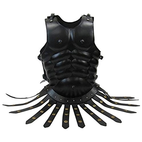 Thor Black Greek Royal Muscle Armor - Greek Costume - Black - One Size