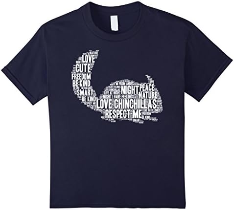 Kids Love Chinchillas Shirt: Word Cloud Art Premium Gift T-Shirt 6 Navy