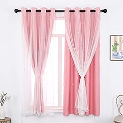 ZJXSNEH Curtains for Bedroom Blackout Stars