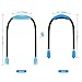 LEDGLE Updated Neck Light for Knitting Portable Book Light for Reading in Bed with 4 Brightness Levels, Flexible Comfortable Soft Silicone Arms, Perfect for Craft, Knitting, Repairing (Blue)