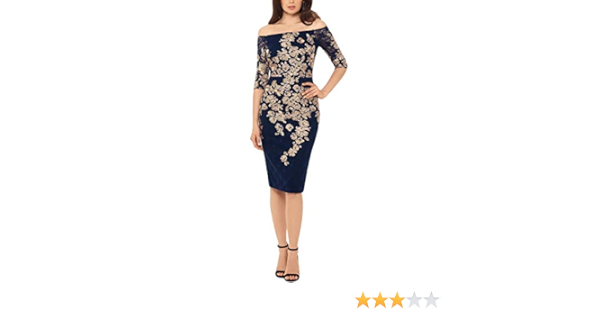xscape lace midi dress