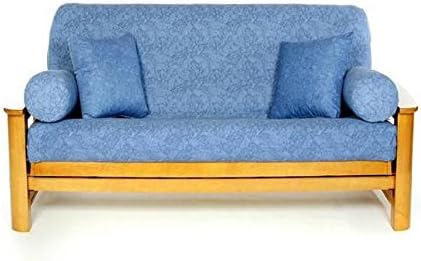 Ls Covers Washed Denim Twin Futon Cover, TWIN Size Fits 6-8in Mattress, 39 X 75 Inch