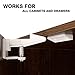 Baby Proofing Safety Cabinet Locks - Vkania 16 Pack Kids Drawer Latches with Strong Adhesive - No Tools|No Drilling |No Magnetic-Optional Screws
