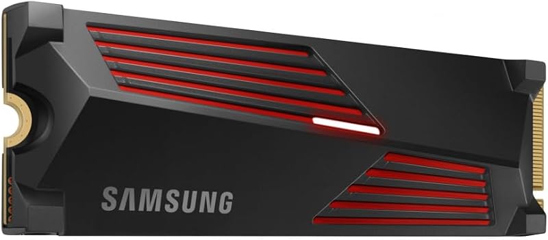 Samsung 990 PRO 1TB SSD PCIe 4.0 M.2 NVMe Internal Hard Drive with Heatsink