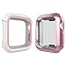 for iWatch 38mm Series 3 2 1 Case, Toward Rugged Shock Proof Bumper Cover and Case with Soft TPU Screen Protector (White Pink + Rose Gold, 38mm)