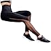Gillberry High Waist Fitness Yoga Sport Pants Printed Stretch Points Leggings (S, black B)